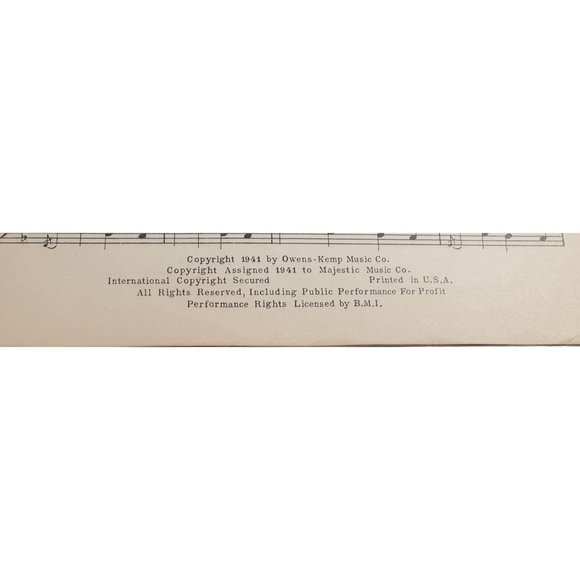 Vintage Sheet Music 1941 By-u By-o Louisiana Lullaby Easy Listening Voice Piano - Picture 4 of 4